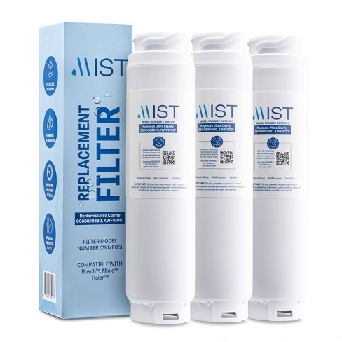 Mist 644845 Ultra Clarity Compatible with 9000077104, 9000194412, Miele KWF1000 Refrigerator Water Filter (3pk) - image 1 of 4