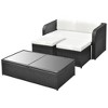 vidaXL Outdoor Furniture Set Black Powder-coated Steel Frame Medium - Black - 4 of 4