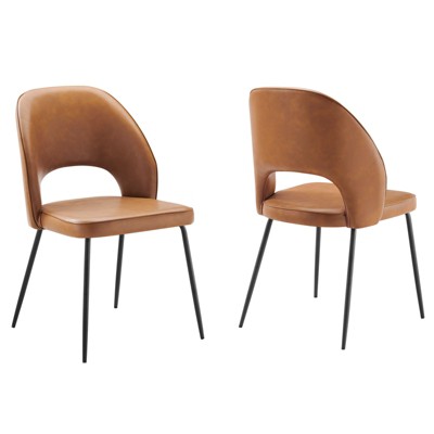 Modway Nico-Vegan-Leather-Dining-Chair-Set-of-2