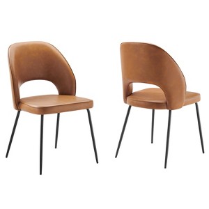 Modway Nico-Vegan-Leather-Dining-Chair-Set-of-2 - 1 of 4