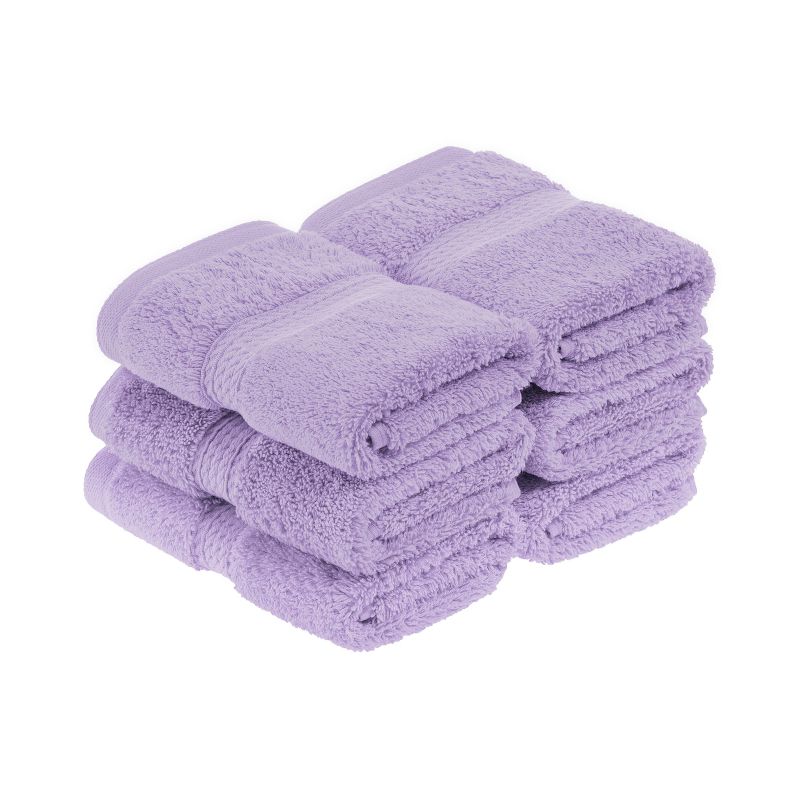 Premium Cotton 800 GSM Heavyweight Plush Luxury 6 Piece Face Towel/ Washcloth Set by Blue Nile Mills, 1 of 9