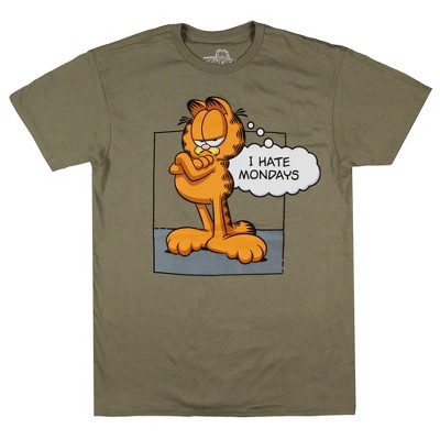 Garfield The Cat Men's "I Hate Mondays" Graphic Print Adult T-Shirt
