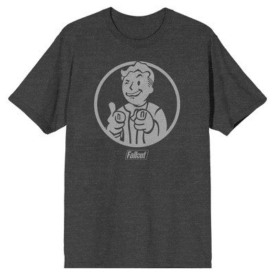 Fallout Vault Boy Thumbs Up Men’s Charcoal Big & Tall T-shirt