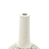 LuxenHome Modern Geometric Pattern Polyresin 23.5-Inch Tall Trumpet Vase White - 4 of 4