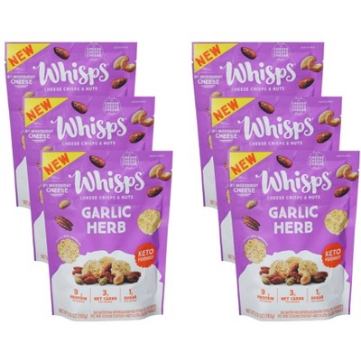 Whisps Garlic Herb Cheese Crisps & Nuts - Case Of 6/5.75 Oz : Target