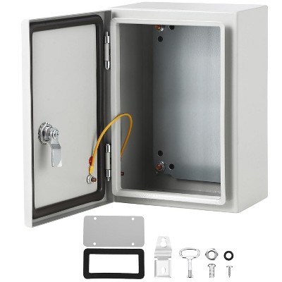 Outdoor Electrical Box, Steel Enclosure, IP66 Waterproof & Dustproof, Electrical Junction Box with Mounting Plate for Indoor Outdoor Use