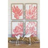 Coral Wall Art 16.5"H Red Distressed Wood Frames Tropical Design, Set of Four by Kalalou - 2 of 3