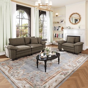 Captiva Designs 2-Piece Cloud Modular Sectional Sofa, 3-Seater Loveseat Couch for Living Room - 1 of 4