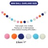 Unique Bargains Party Decorative Polyester Yarn Pom Pom Ball Garlands 8.2 Feet 3 Pcs - 2 of 4