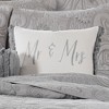 Perla Grey Mr. & Mrs Decorative Pillow - Levtex Home - 2 of 4