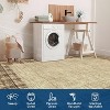 Modern Bordered Striped Runner Rug - Washable Stain Resistant Throw Carpet with Non-Slip Backing Low Pile Floor Cover for Hallway Laundry Bedroom - 4 of 4