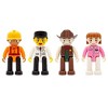 PICASSO-TILES 4 PC Construction, Police Officer, Cowboy, Nurse, Character Set, Magnetic Tiles, Building Blocks, STEM Toys for Kids 3+ - 2 of 4