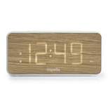 Extra Large Display Digital Alarm Clock White/Pine - Capello