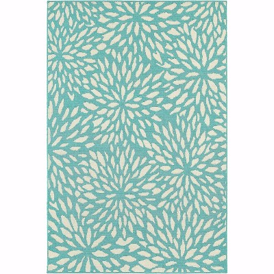 Oriental Weavers Meridian 1506L Blue/ Ivory Indoor/Outdoor Area Rug - 8'6" x 13'