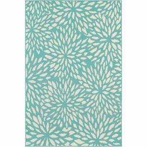 Oriental Weavers Meridian 1506L Blue/ Ivory Indoor/Outdoor Area Rug - 2'3" x 7'6" - 1 of 4
