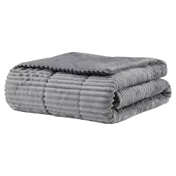 60"x70" Williams Corduroy Plush Down Alternative Throw Blanket Gray