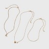 Girls' Initial with Choker and Layered Necklace Set - art class™ Gold - 2 of 3