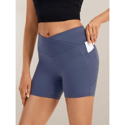 Clotth Women’s High Waist Athletic Shorts with Pockets - Tummy Control Athletic Biker Shorts for Running,Workout,Yoga