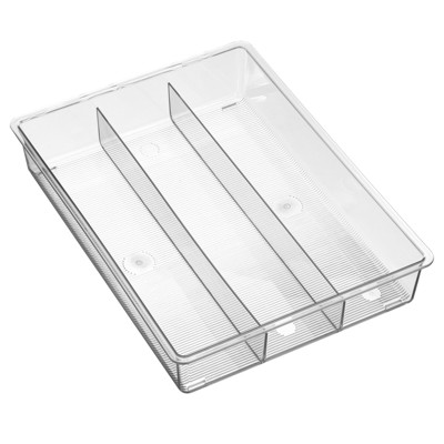 Mdesign Plastic 3-section In-drawer Kitchen Utensil Organizer Tray : Target