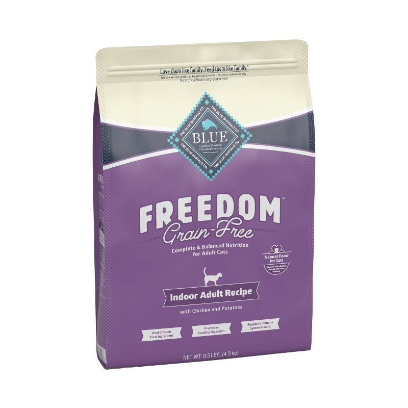 Blue Buffalo Freedom Grain Free Indoor with Chicken, Peas & Potatoes Adult Premium Dry Cat Food, 6 of 11