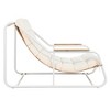 Kumasinova 2PCS Outdoor Chaise Lounge with Acacia Side Table,Patio Chaise Lounge Pool Chair for Lawn,Deck,Beach&Poolside,Outdoor Furniture,Beige - 2 of 4