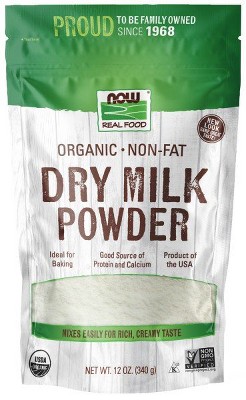 Organic Non Fat Dry Milk by Now Foods  -  12 oz Powder