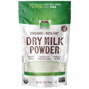 Organic Non Fat Dry Milk by Now Foods  -  12 oz Powder - 1 of 2