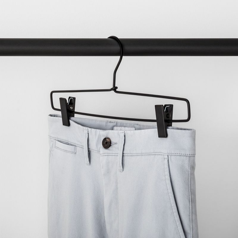 2pk Metal Pant Hangers with Clips Black - Brightroom&#8482;, 3 of 5