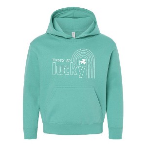 The Juniper Shop Happy Go Lucky Shamrock Youth Graphic Hoodie - 1 of 3