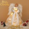 Aoibox Angel Christmas Tree Topper with Lights 8 Lighting Modes Timer Function Lifelike Feather Skirt 1 Piece Indoor Holiday Decor - 2 of 4