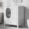 30" Bathroom Vanity with Single Sink Combo, Bathroom Storage Cabinet With Drawers, Freestanding Bathroom Vanities For Bathroom Garage Garden - 2 of 4