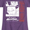 Girls' - Avatar: The Last Airbender - Katara and Aang Grid Fitted Short Sleeve Graphic T-Shirt - 2 of 4
