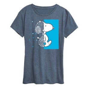 Women's - Peanuts - Snoopy Wire Frame Short Sleeve Graphic T-Shirt - 1 of 4