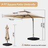 Kumasinova 360° Rotation Offset Patio Umbrella,Outdoor Umbrella with Hydraulic Lift,Beach Umbrella with Adjustable Tilt,Outdoor Umbrellas for Patio - 2 of 4