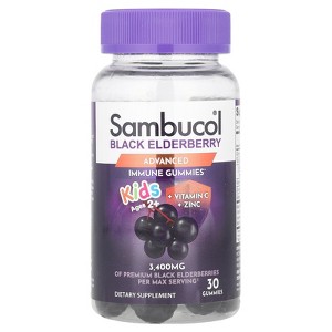 Sambucol Black Elderberry Gummies for Kids - Kids Elderberry Gummies, Added Vitamin C & Zinc, Black Elderberry Gummies Kids, Toddler Elderberry - 1 of 4