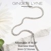 Tennis Necklace for Women 3mm Black or Clear Cubic Zirconia Choker 16-18" Adjust Length Stainless Steel - 2 of 4