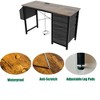 Chery Life 47.3"Office Desk With Power Outlet,3 Drawers,Side Pocket, Study Desk, For Home Desk, Company Computer Desk - 3 of 4