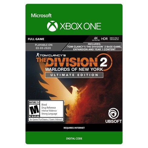 The division 2 digital code xbox clearance one