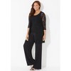 Catherines Women's Plus Size Luxe Lace 3-Piece Pant Set - 4 of 4