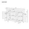 NicBex 48 Inch U-Style Curved Design Storage Cabinet with 4 Doors and Adjustable Shelves for Entryway,Dining Room - 3 of 4