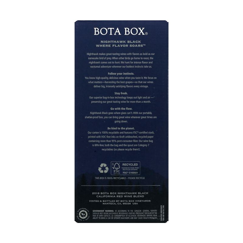 Bota Box Nighthawk Black Red Blend Wine - 3L Box, 5 of 9