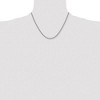 Black Bow Jewelry 3.5mm Dark Gray Titanium Classic Polished Curb Chain Necklace - 2 of 4