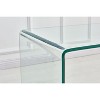 Lirago Tempered Clear Bent Glass End Table-Multi-Purpose Transparent Sofa Table for Living Room & Outdoor 15.8"D * 19.72"L * 18.89"H - 4 of 4