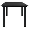 vidaXL Dining Table Black Glass 59 x 31.5 in Durable Dining Table - 3 of 4