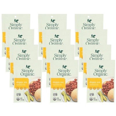 Simply Organic Sloppy Joe Seasoning Mix - Case of 12/1.41 oz