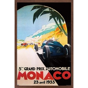 Trends International Grandprix Automobile Monaco 1933 Framed Wall Poster Prints - 1 of 4