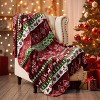 Lomsoe Christmas Throw Blanket, Soft Cozy Red Xmas Prints Theme Home Decor Flannel Blanket for Bed, Sofa, Couch and Gift. - 2 of 4