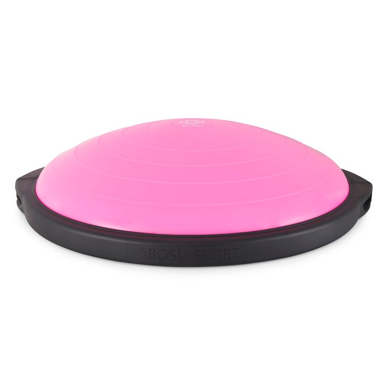 Bosu 20 Inch Dynamic Non-Slip Travel Size Home Gym Balance Ball Pod Trainer for Strength and Flexibility with 6 Rubber Feet and Hand Pump, Pink, 4 of 8