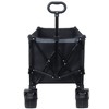 HTUTWOO Capacity Convertible Folding Wagon, Collapsible Wagon Cart, 500lbs Capacit, with Big All-Terrain Beach Wheels & Drink Holders - 3 of 4