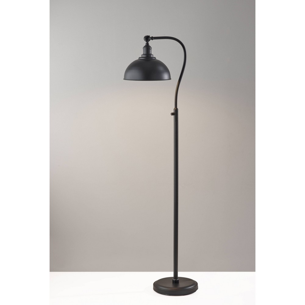 Photos - Floodlight / Street Light Adesso Wallace Floor Lamp Black  